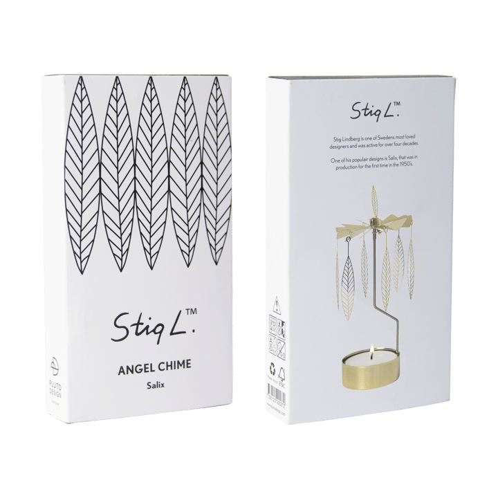 Stig L Salix draaiende waxinelichtjeshouder medium, Goud Pluto Design