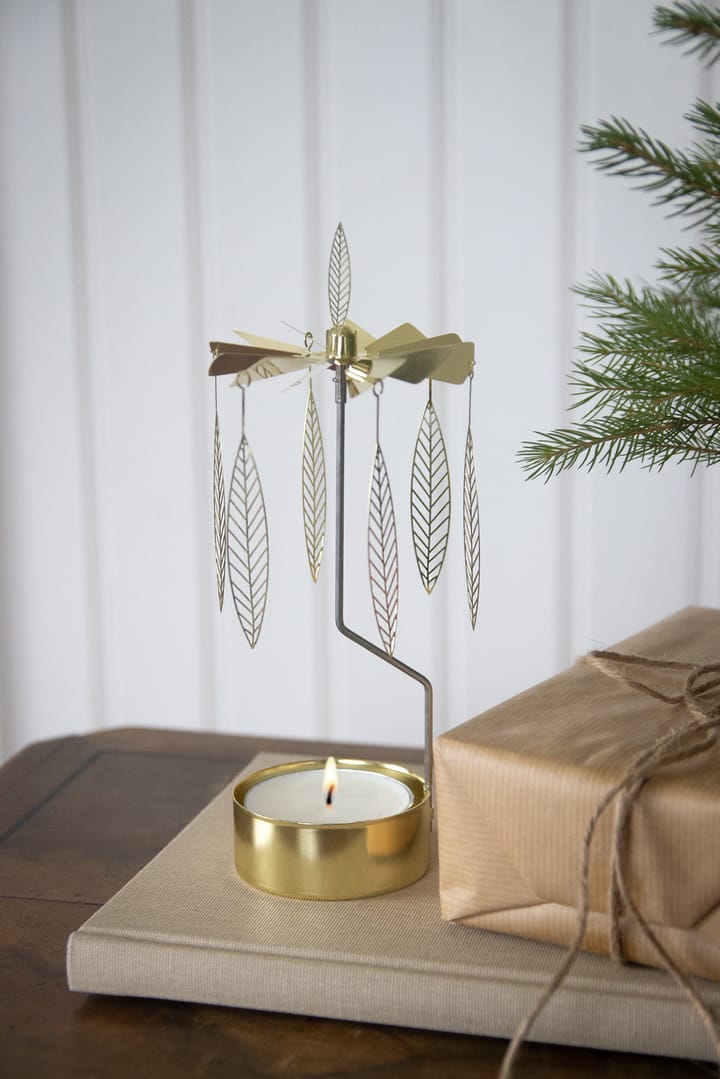 Stig L Salix draaiende waxinelichtjeshouder medium, Goud Pluto Design