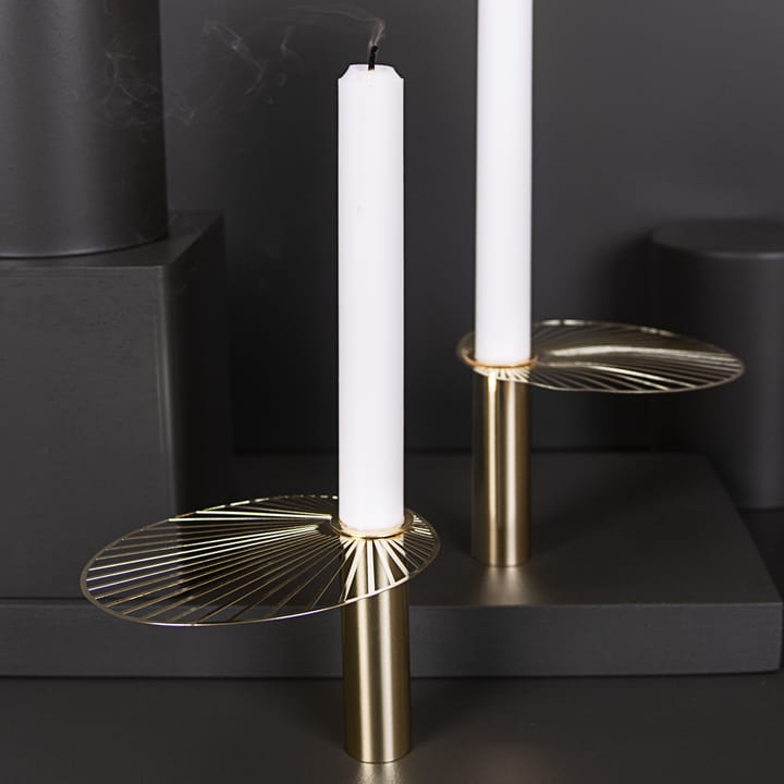 Sun kandelaar groot 9 cm, Goud Pluto Design