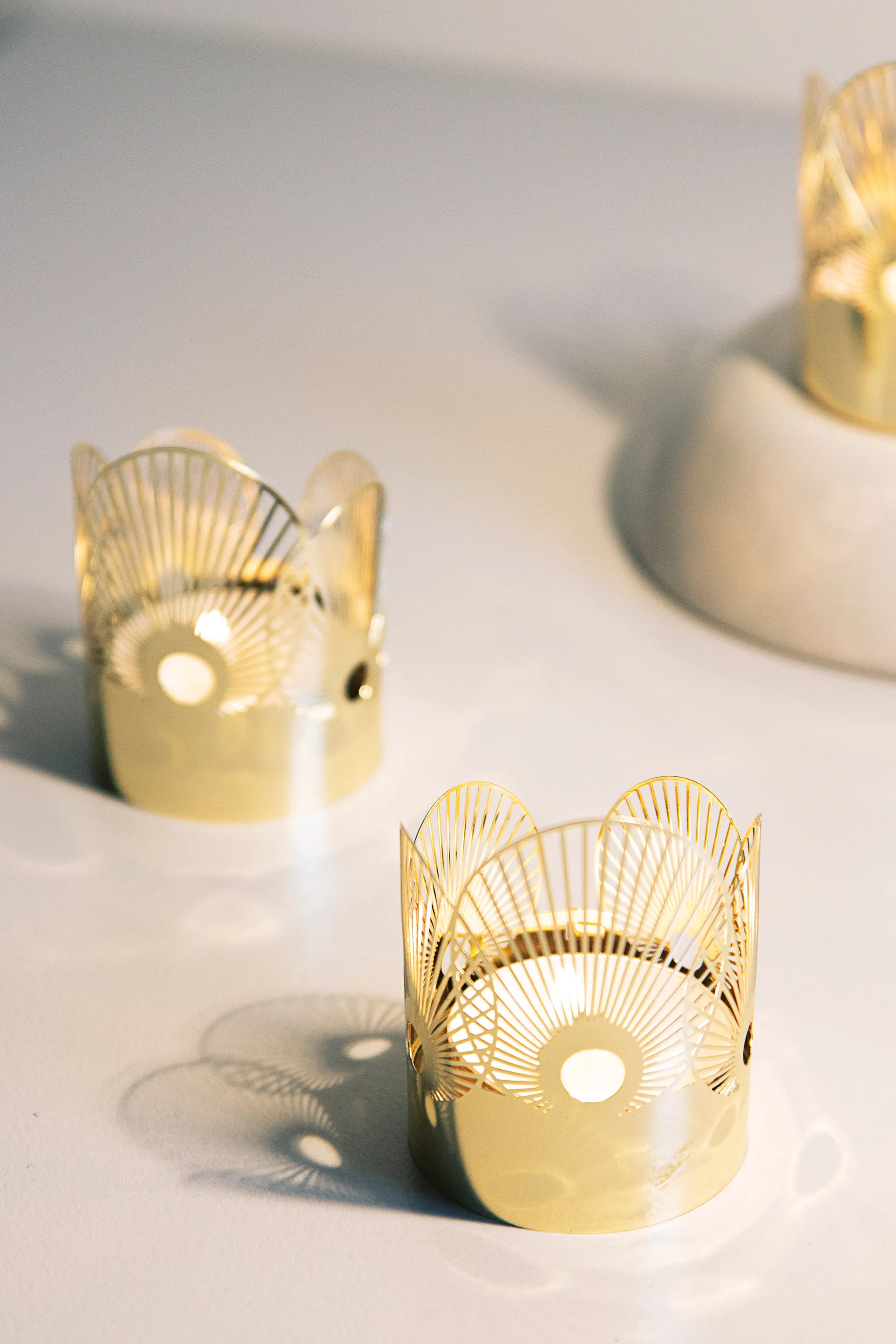 Sun waxinelichtjeshouder mini Ø4,5 cm, Goud Pluto Design