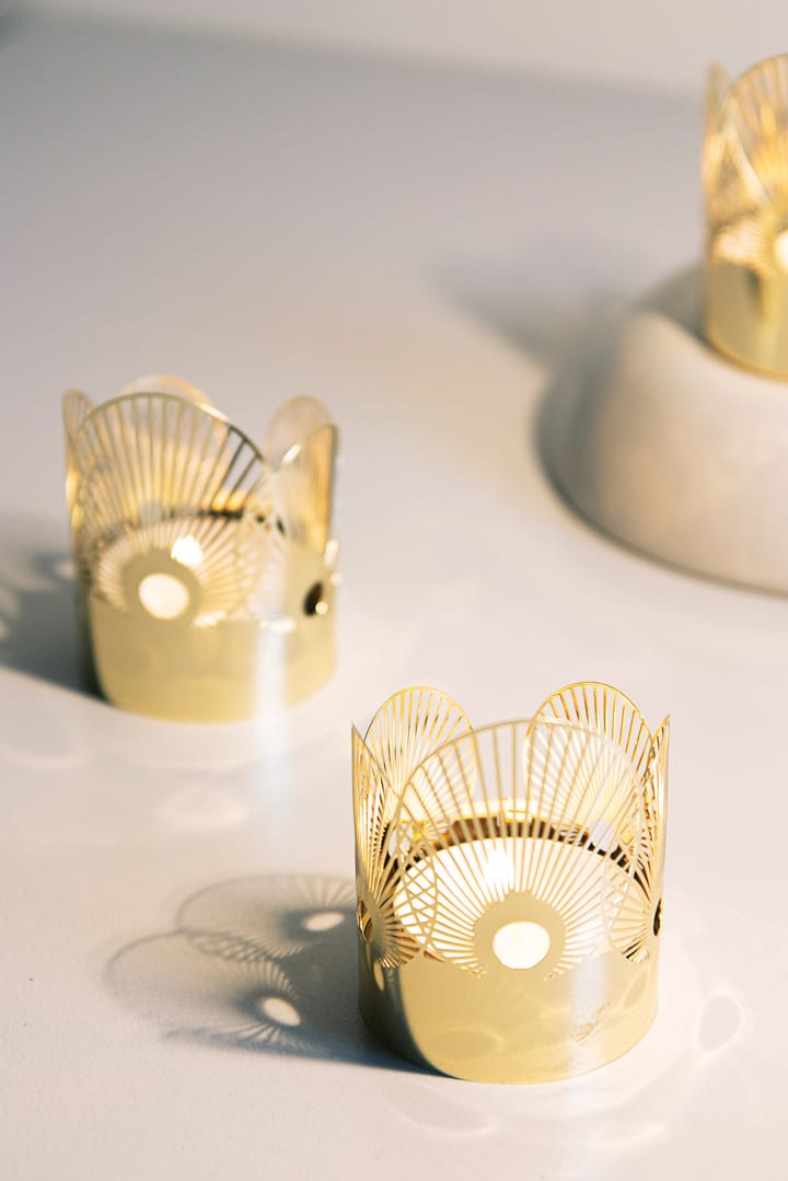 Sun waxinelichtjeshouder mini Ø4,5 cm, Goud Pluto Design