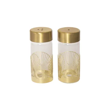 Sun zout- en pepervaatje - Goud-glas - Pluto Design