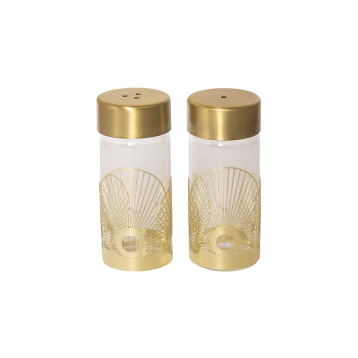 Sun zout- en pepervaatje - Goud-glas - Pluto Design