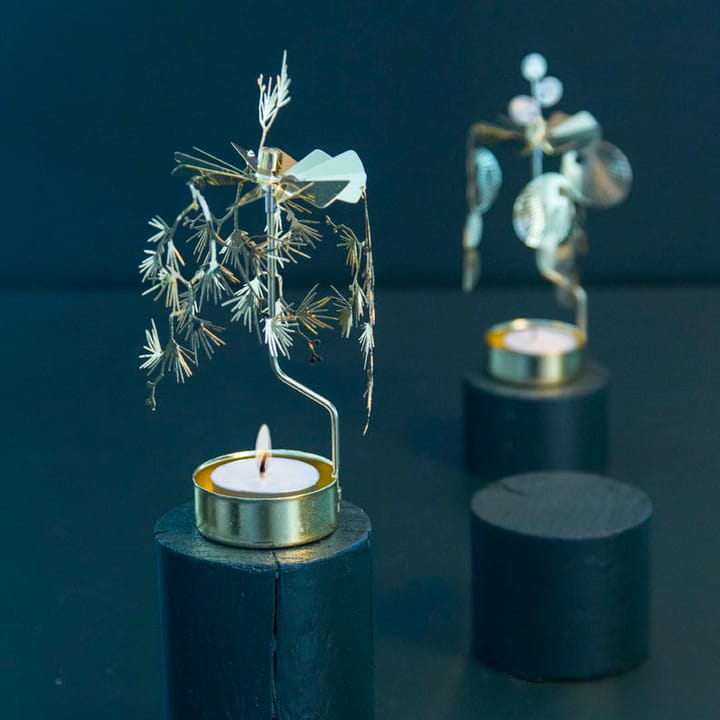Tall draaiende waxinelichthouder, Goud Pluto Design