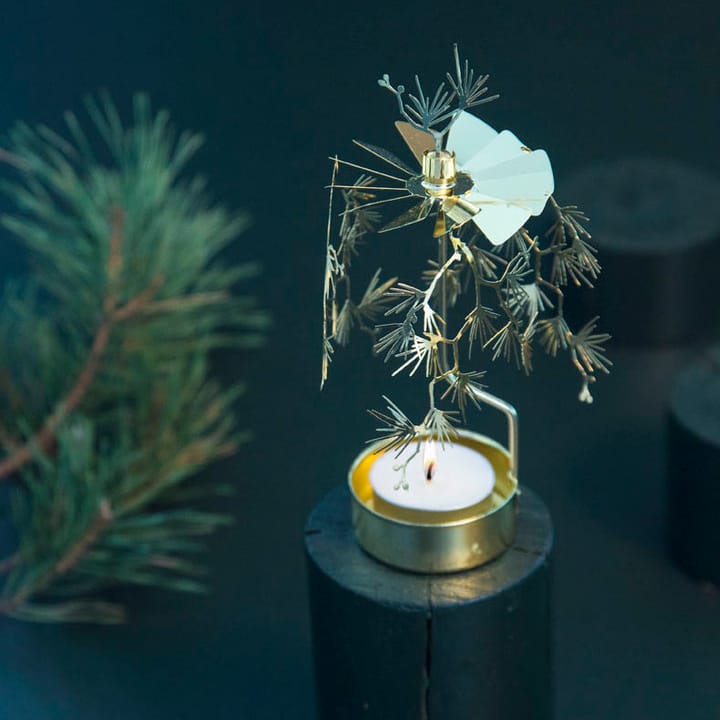 Tall draaiende waxinelichthouder, Goud Pluto Design
