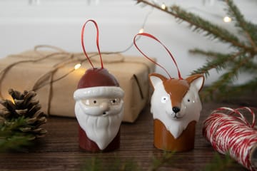 Vos kerstboomhanger - Wit-bruin - Pluto Design