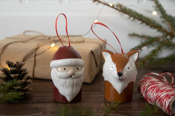 Vos kerstboomhanger, Wit-bruin Pluto Design