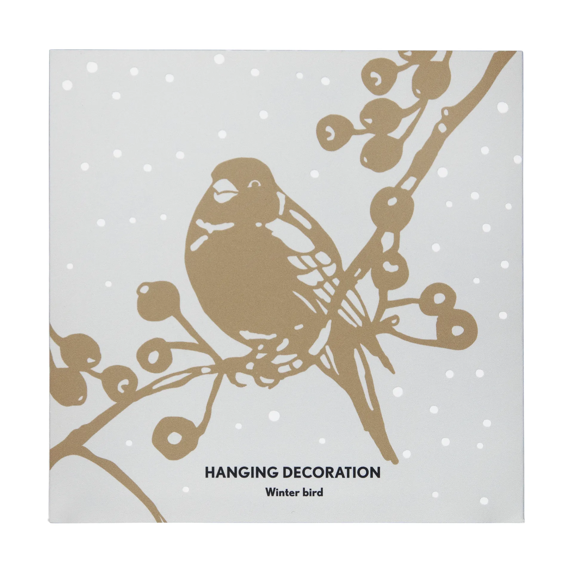 Winter Bird L kersthanger, Goudkleurig Pluto Design