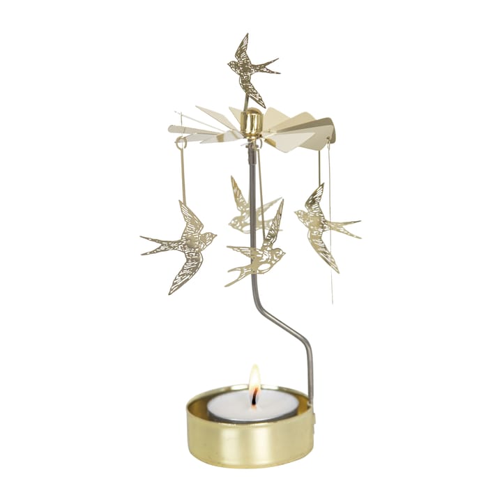 Zwaluwen waxinelichtjeshouder  - Goud - Pluto Design