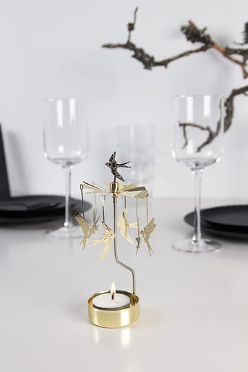 Zwaluwen waxinelichtjeshouder  - Goud - Pluto Design