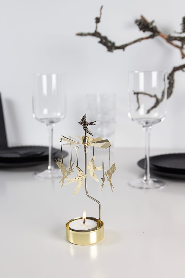 Zwaluwen waxinelichtjeshouder , Goud Pluto Design