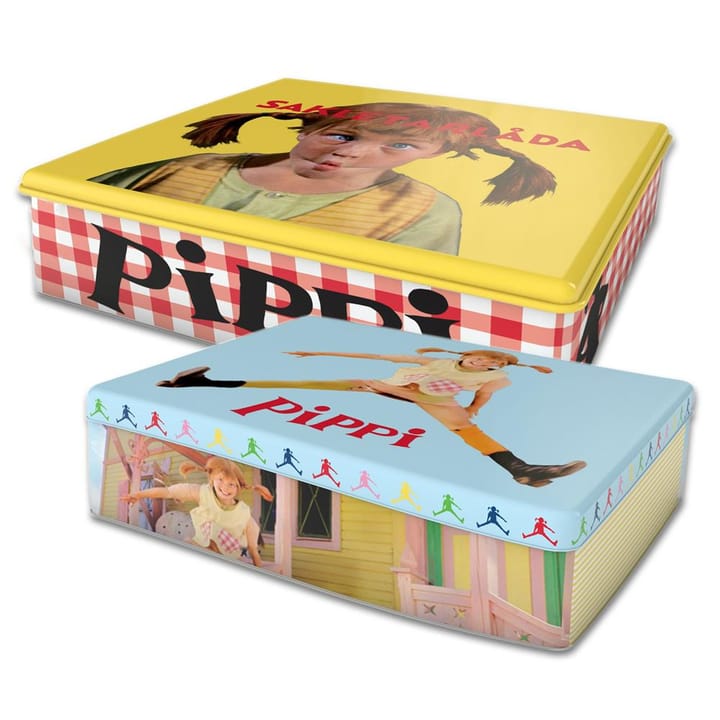 Pippi metalen doos 2-pack - multi - Pluto Produkter