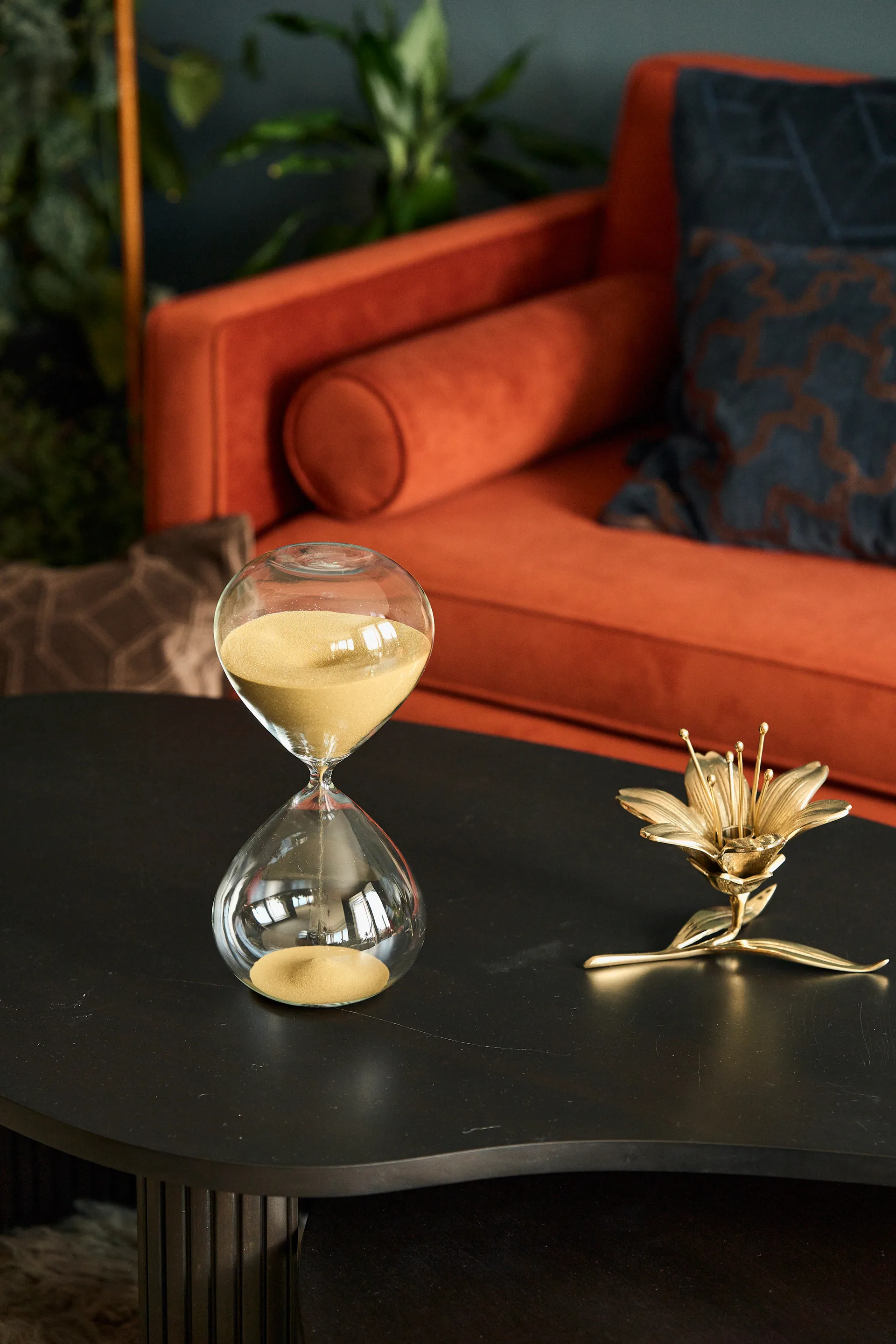 Ball zandloper M 30 cm, Goud POLSPOTTEN