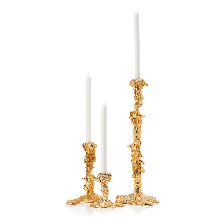 Drip kandelaar L 25 cm, Goud POLSPOTTEN