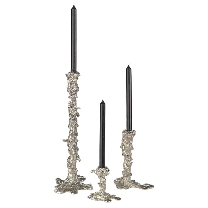 Drip kandelaar L 25 cm, Zilver POLSPOTTEN