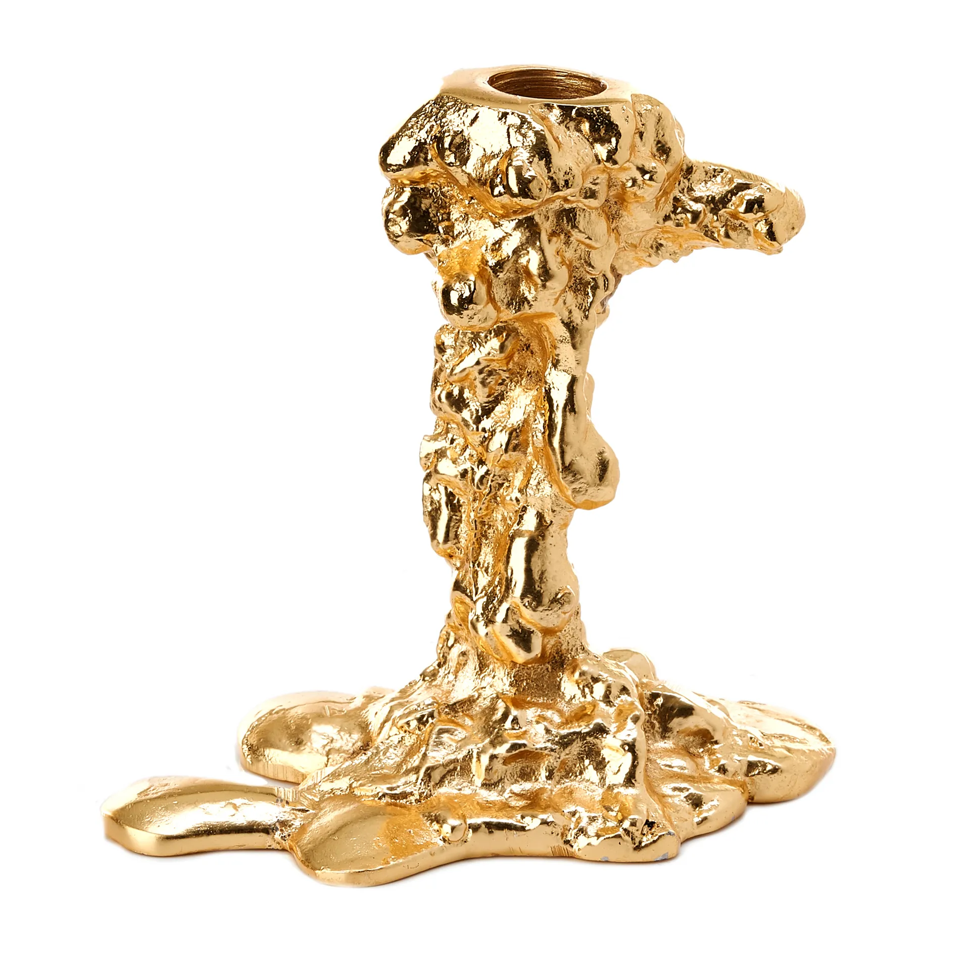 Drip kandelaar S 14 cm, Goud POLSPOTTEN