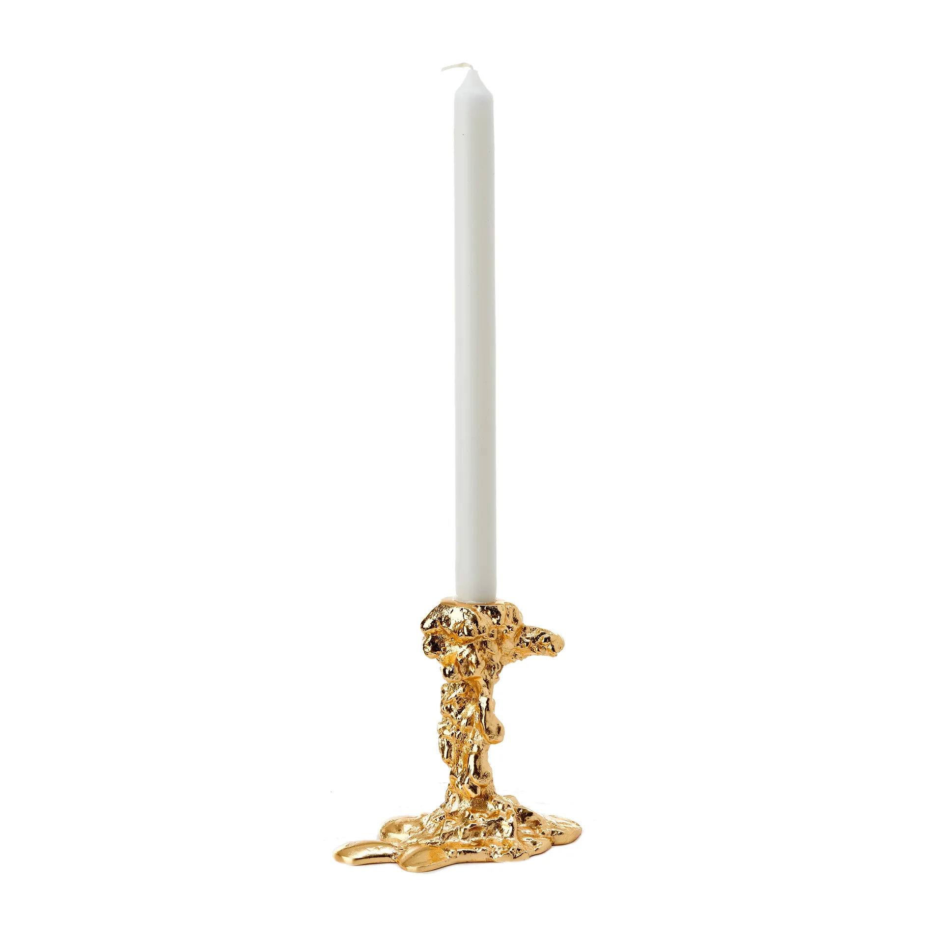 Drip kandelaar S 14 cm, Goud POLSPOTTEN