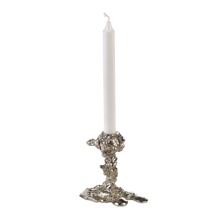 Drip kandelaar S 14 cm, Zilver POLSPOTTEN