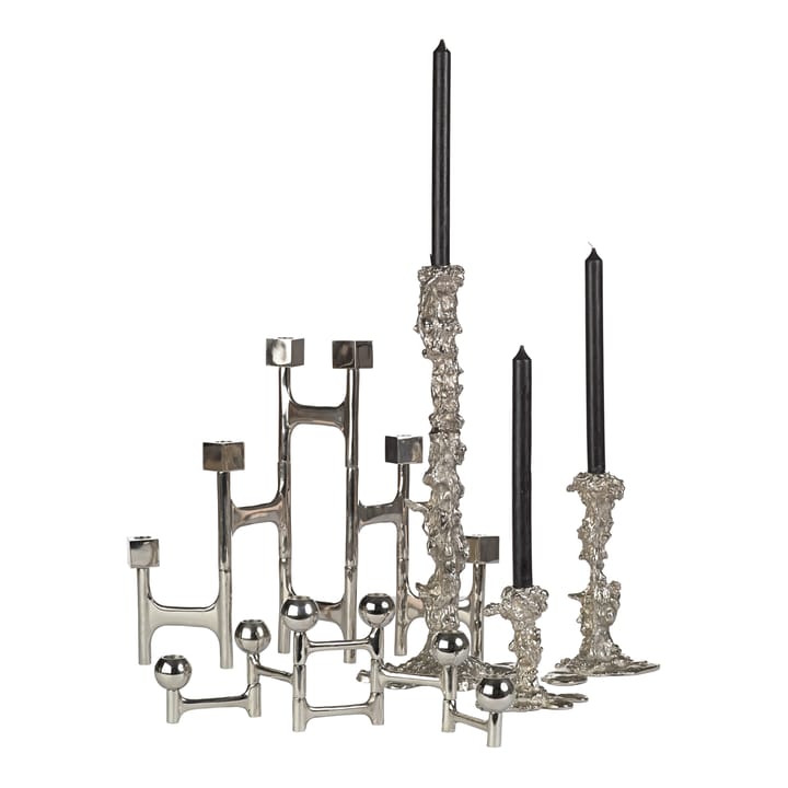 Drip kandelaar XXL 50 cm, Zilver POLSPOTTEN
