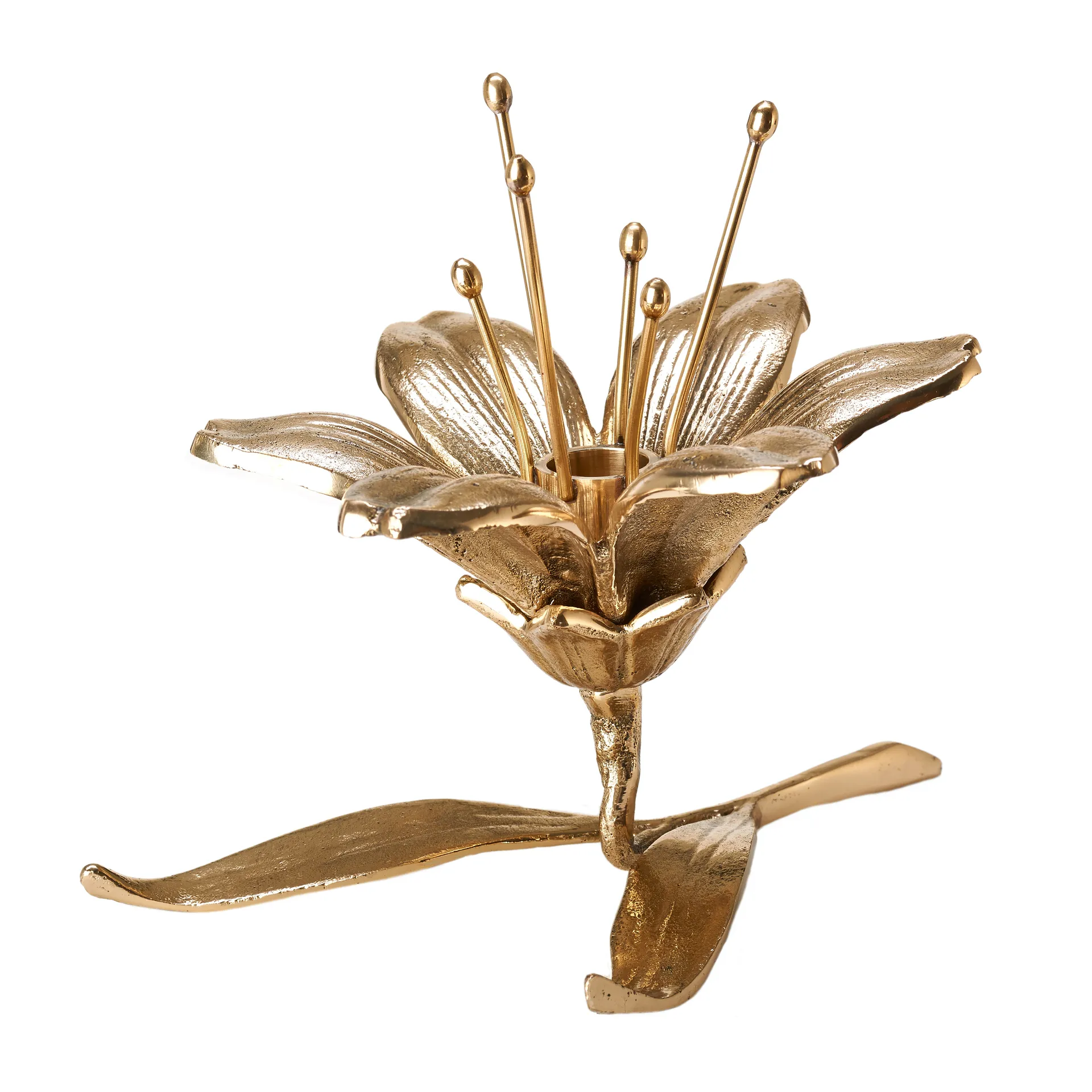 Lilly kandelaar 15 cm, Goud POLSPOTTEN