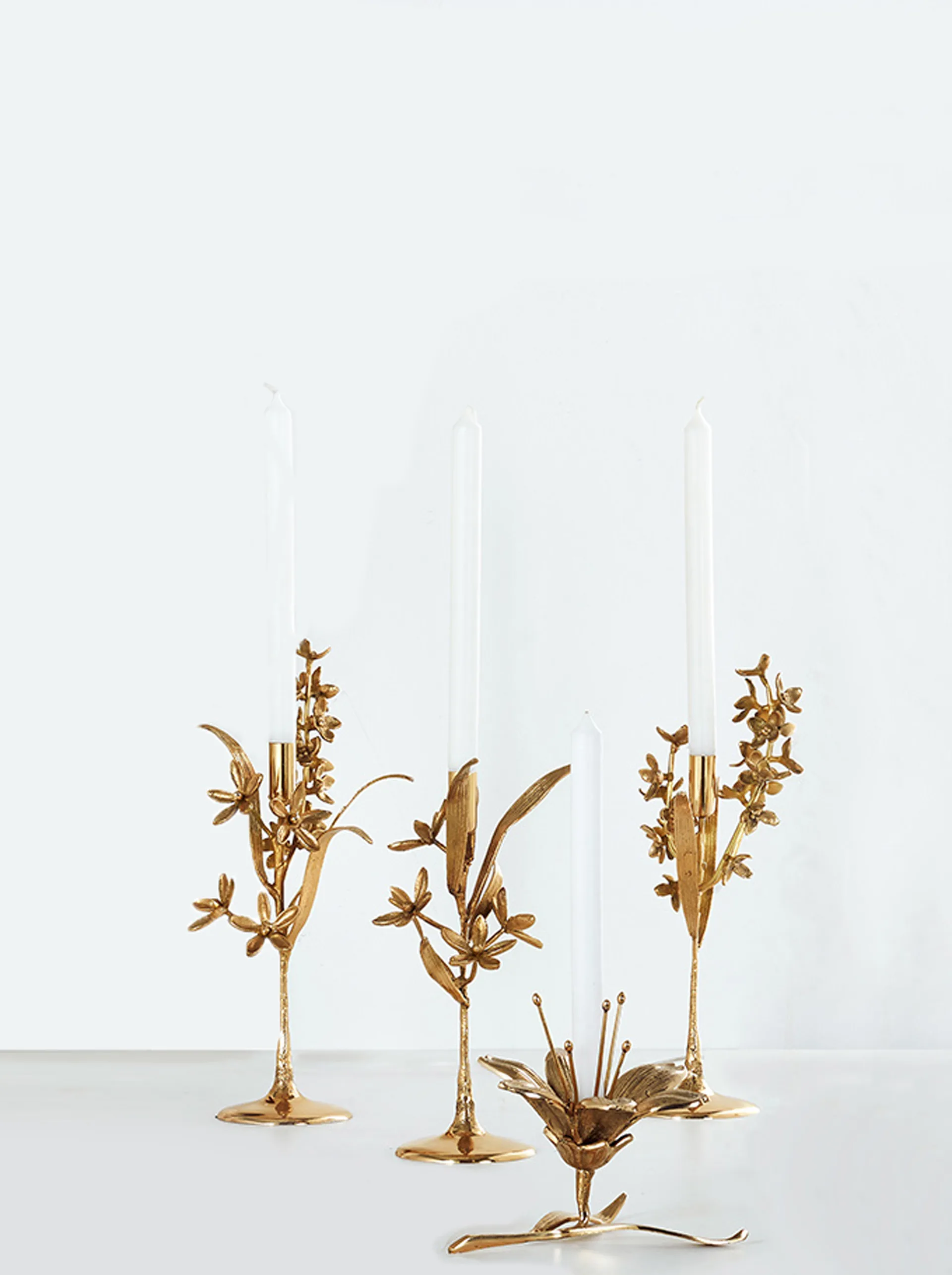 Lilly kandelaar 15 cm, Goud POLSPOTTEN