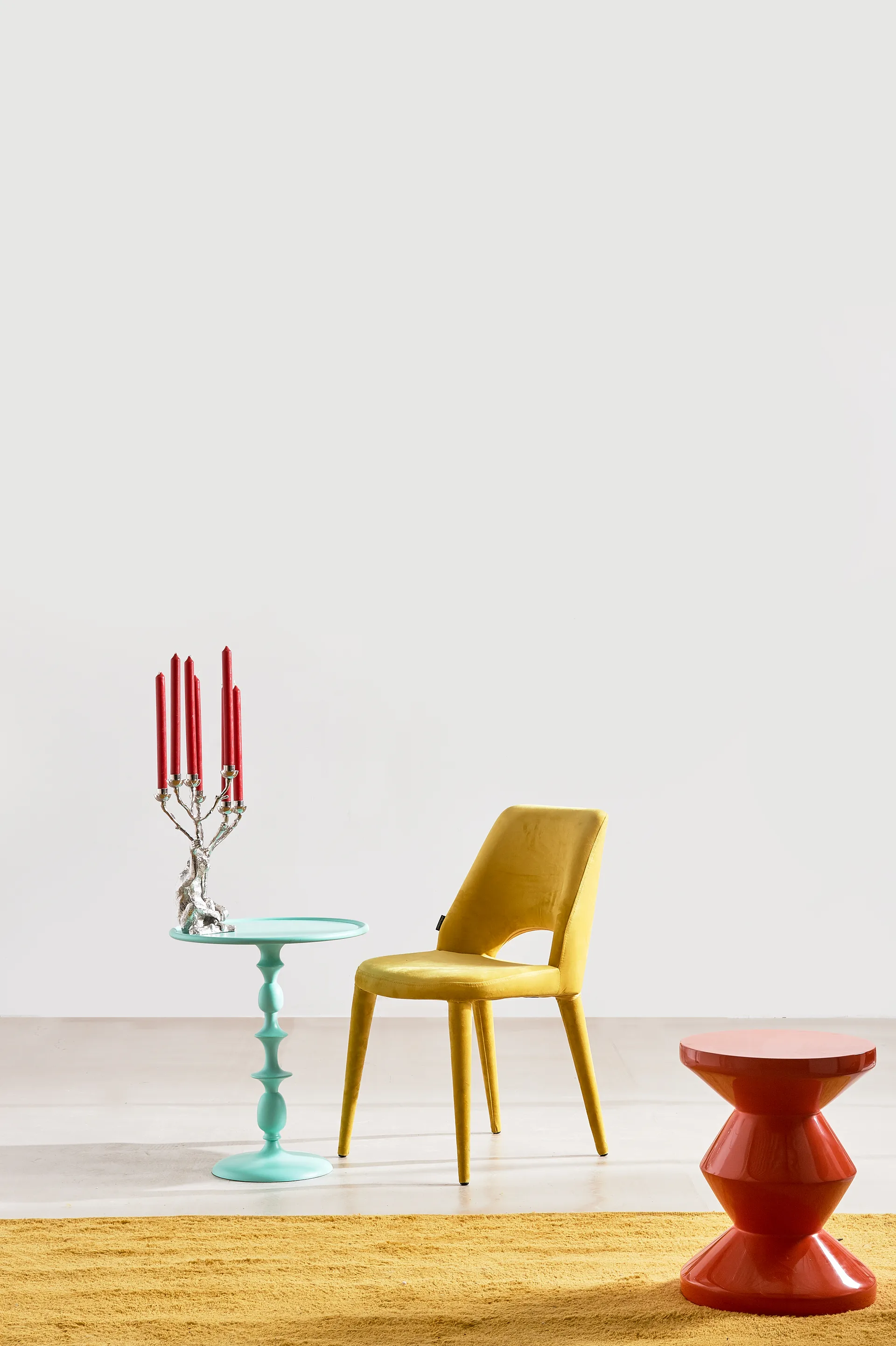 Monkey kandelaar 40 cm, Zilver POLSPOTTEN