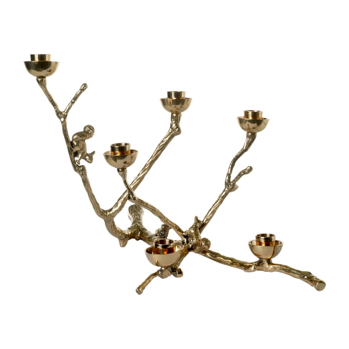 Twiggy ekorre kandelaar 30 cm, Goud POLSPOTTEN