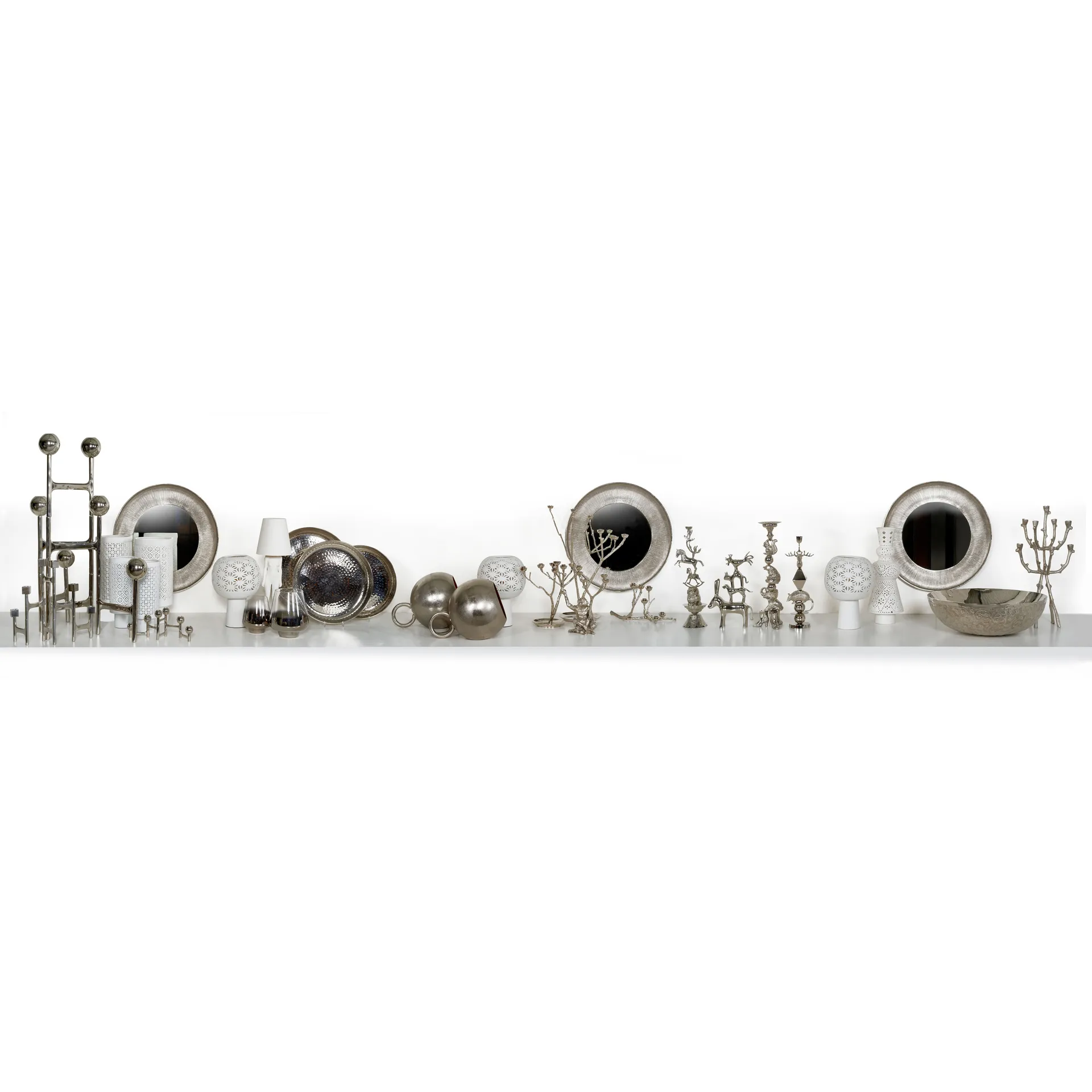 Twiggy ekorre kandelaar 30 cm, Zilver POLSPOTTEN