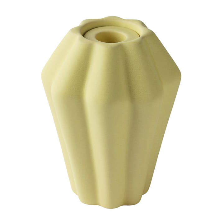 Birgit vaas/waxinelichtjeshouder 14 cm - Pale Yellow - PotteryJo