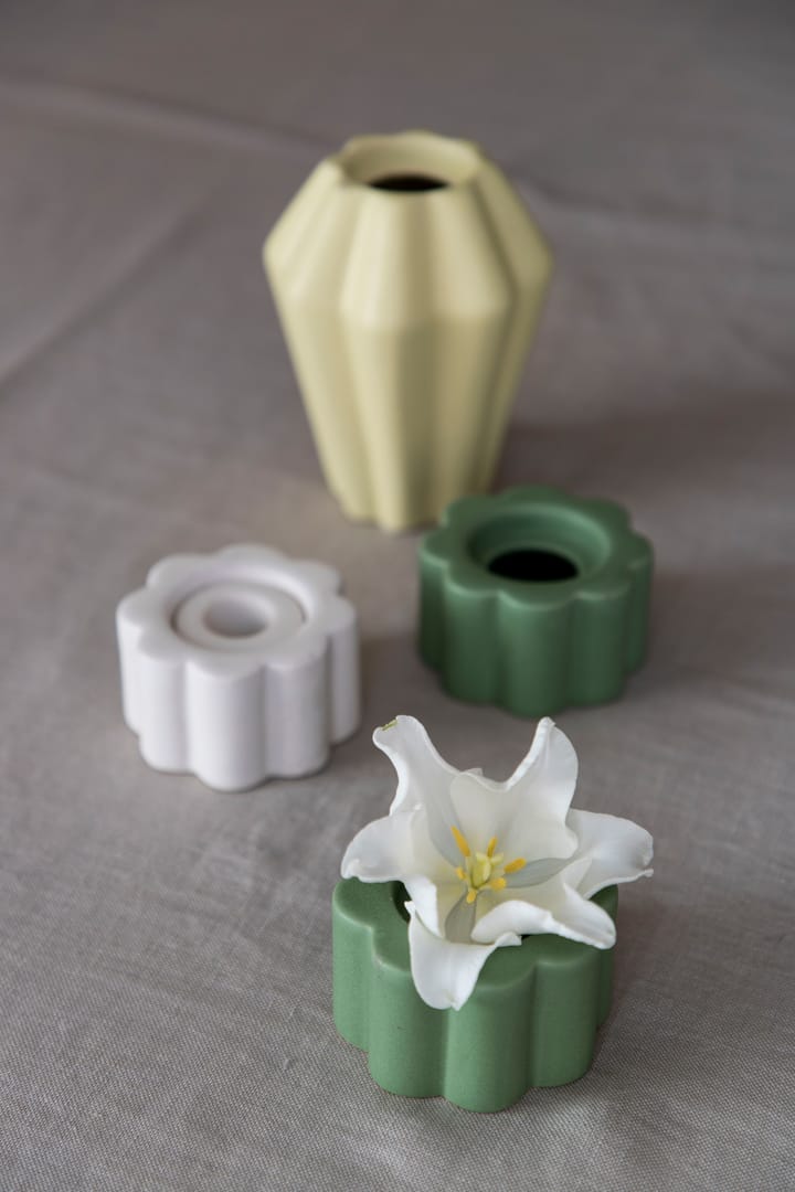 Birgit vaas/waxinelichtjeshouder 14 cm, Pale Yellow PotteryJo