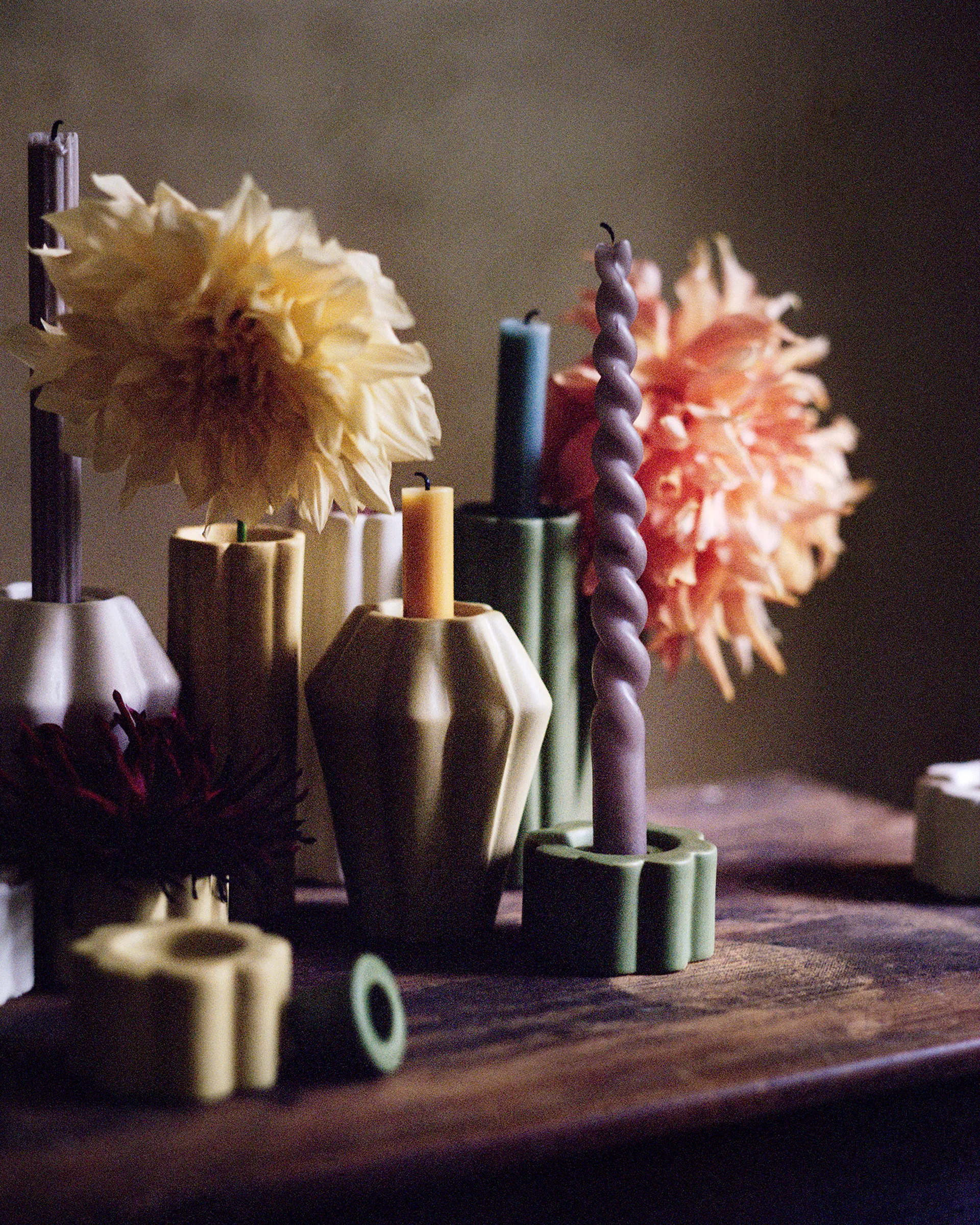 Birgit vaas/waxinelichtjeshouder 17 cm, Pale Yellow PotteryJo