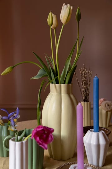 Birgit vaas/waxinelichtjeshouder 17 cm - Shell - PotteryJo