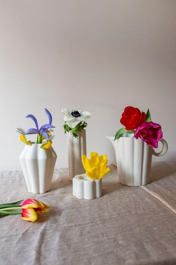 Birgit vaas/waxinelichtjeshouder 17 cm - Shell - PotteryJo
