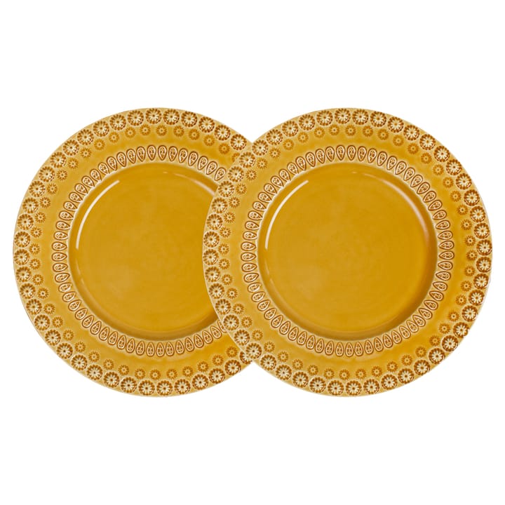 Daisy bord Ø 29 cm 2-pack - Sienna (geel) - PotteryJo