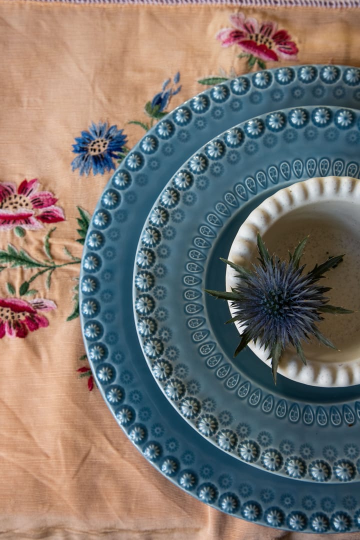 Daisy dessertbordje Ø22 cm 2-pack, Dusty blue PotteryJo