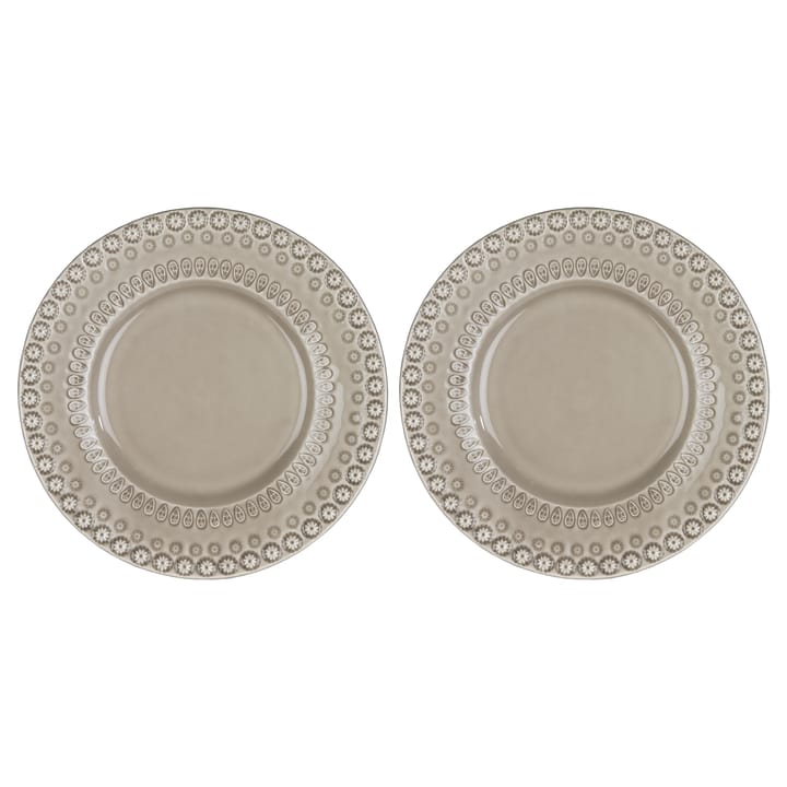 Daisy dessertbordje Ø22 cm 2-pack, Greige (beige) PotteryJo