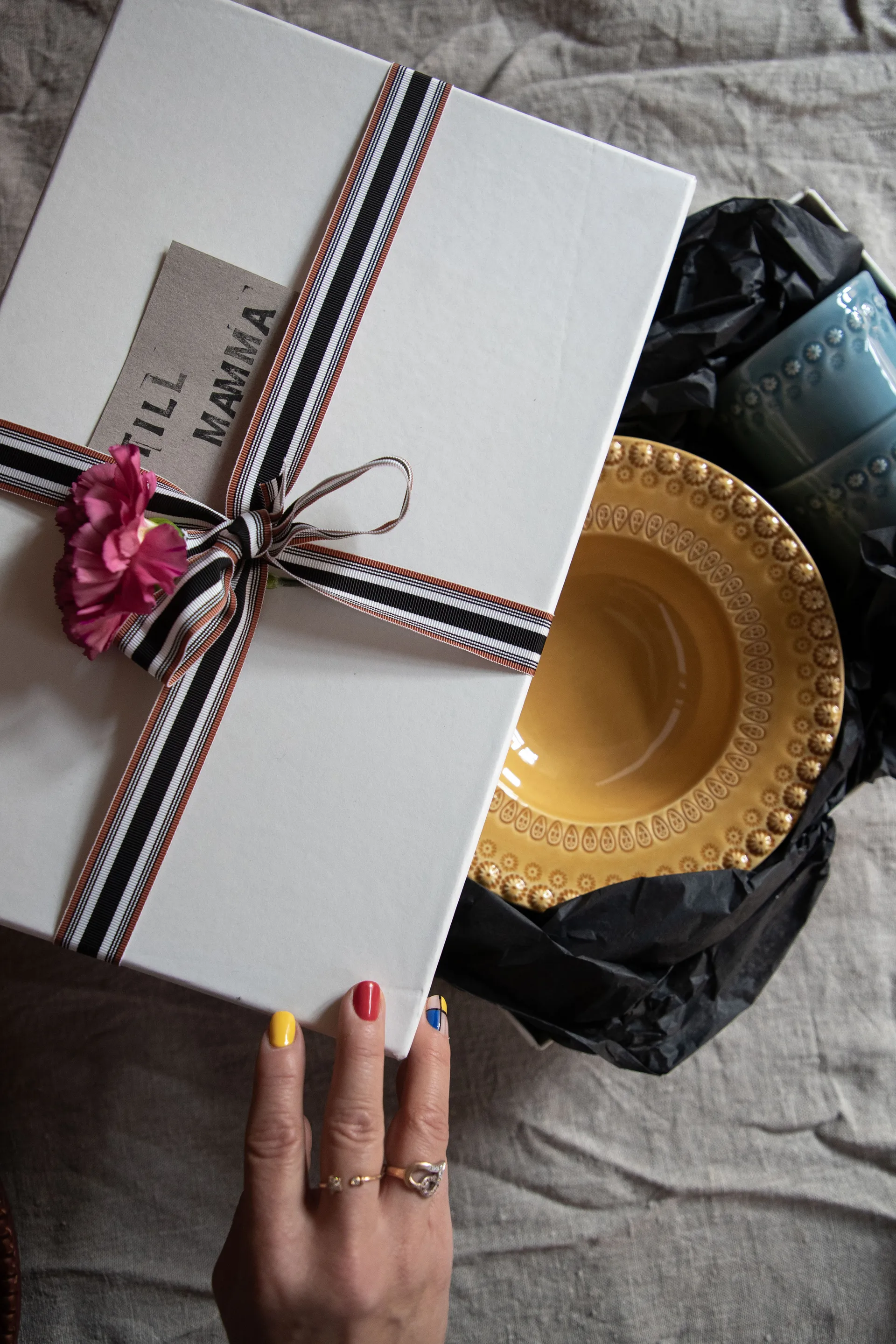 Daisy diep bord Ø 21 cm 2-pack, Sienna (geel) PotteryJo