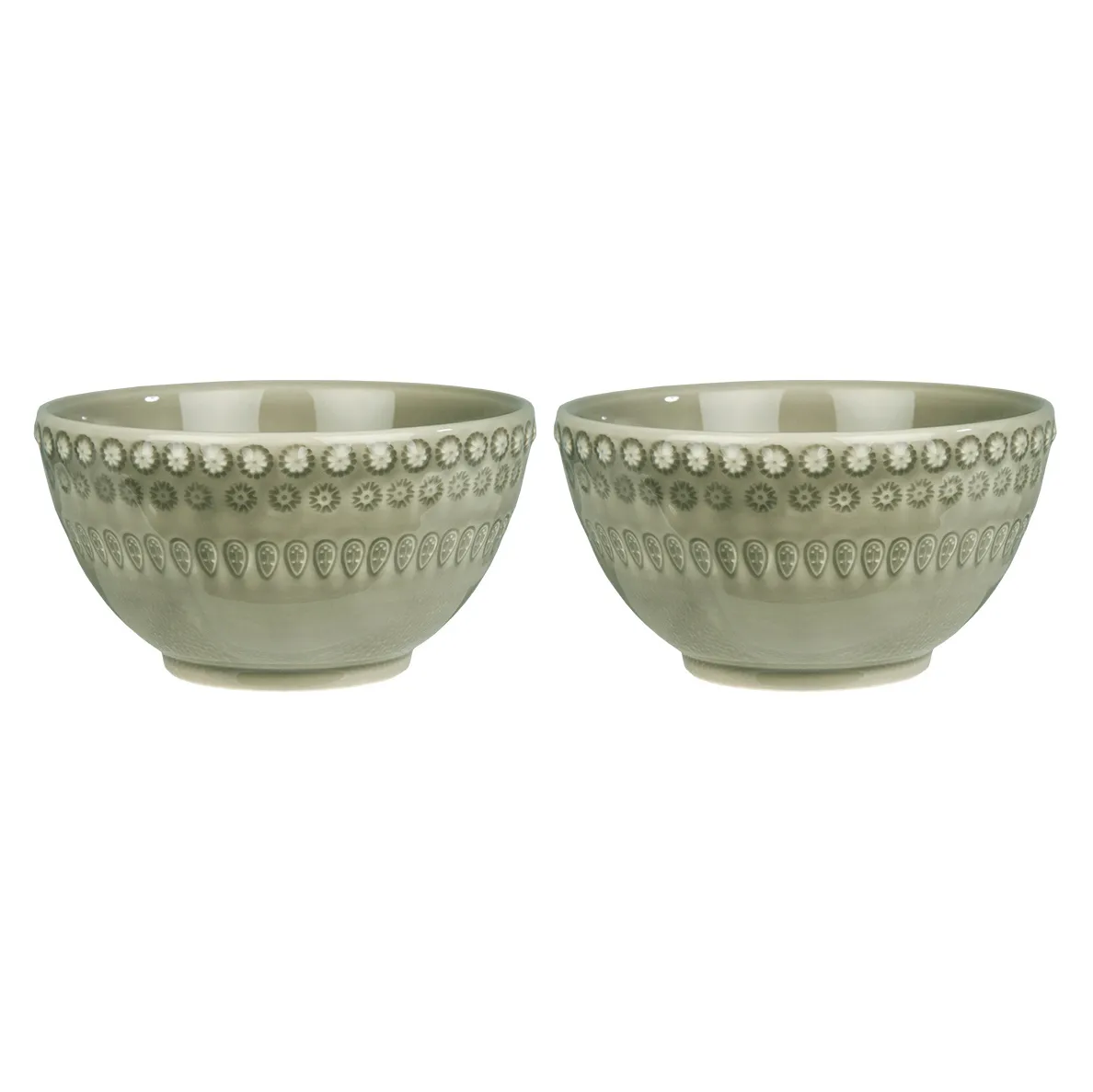 Daisy kom 35 cl 2-pack, Faded army (groen) PotteryJo