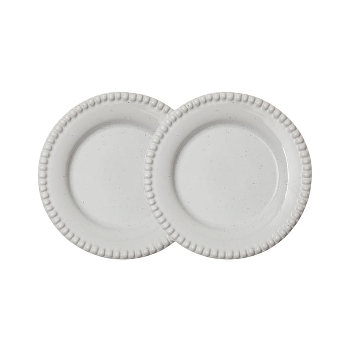 Daria bordje Ø18 cm 2-pack - Cotton white shiny - PotteryJo