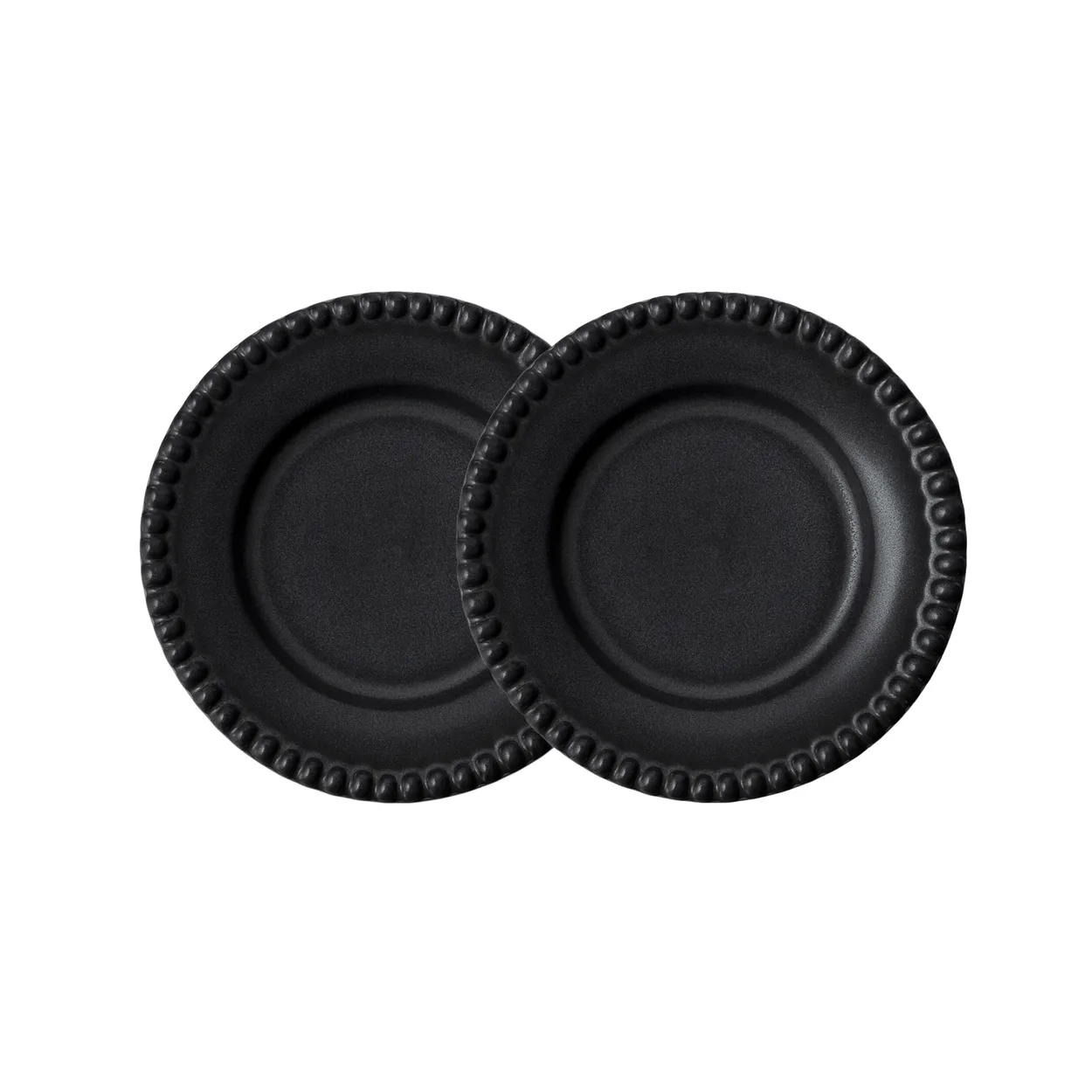 PotteryJo Daria bordje Ø18 cm 2-pack Ink black