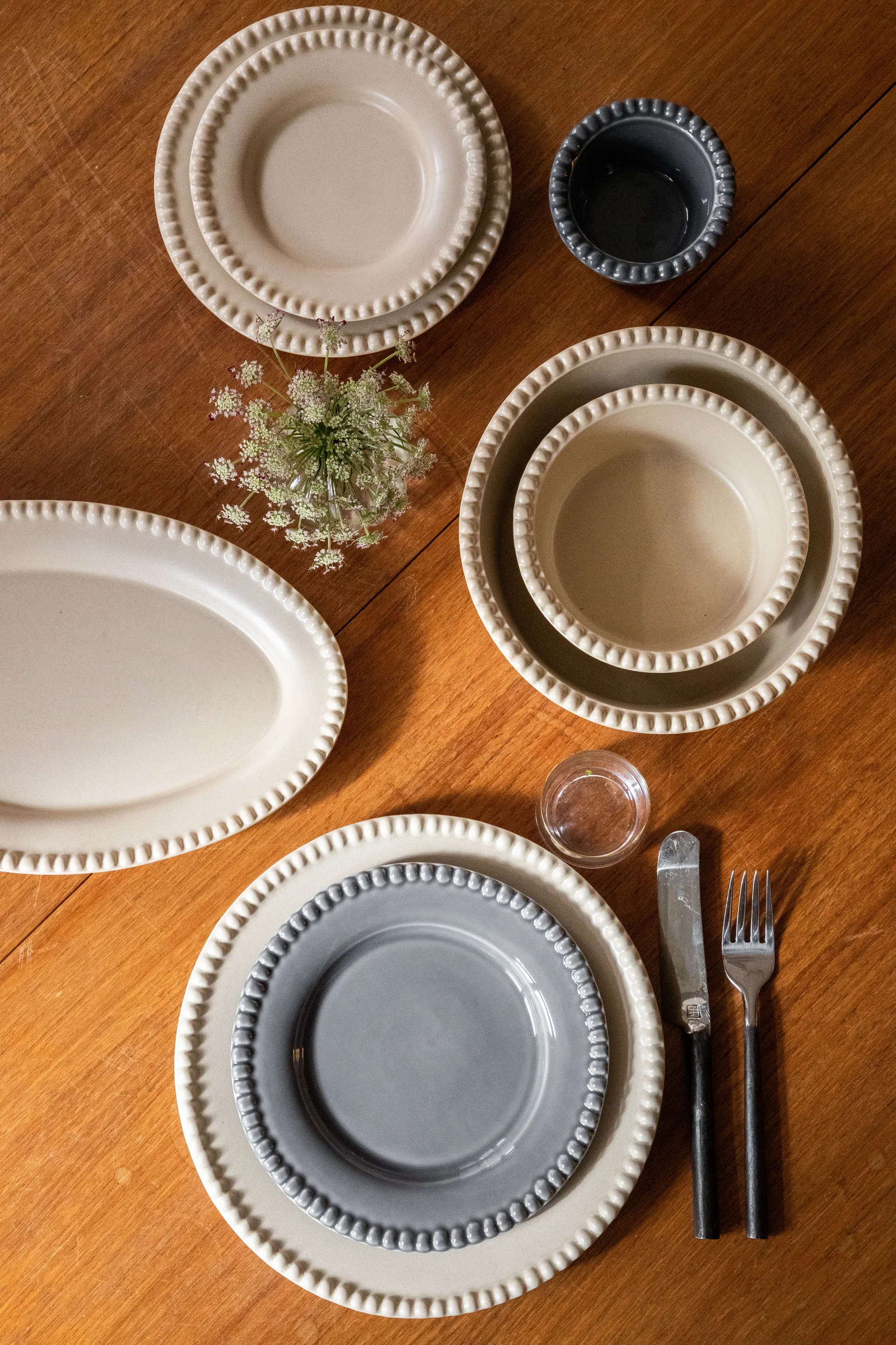 Daria dessertbord Ø22 cm 2-pack, Clean grey PotteryJo