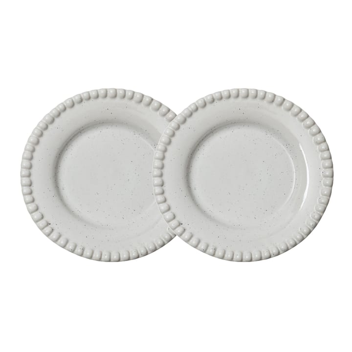 Daria dessertbord Ø22 cm 2-pack - Cotton white shiny - PotteryJo