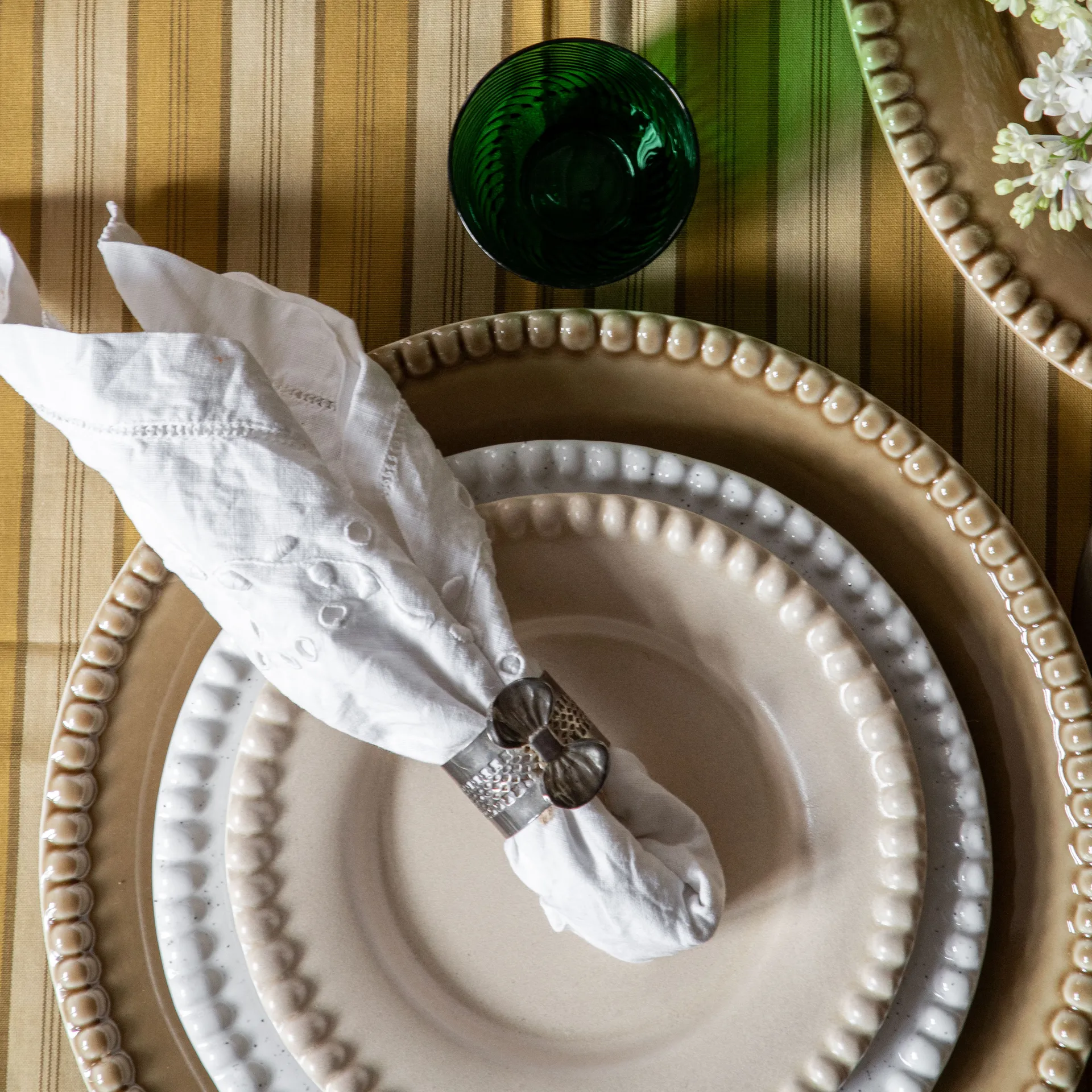 Daria dessertbord Ø22 cm 2-pack, Cotton white shiny PotteryJo