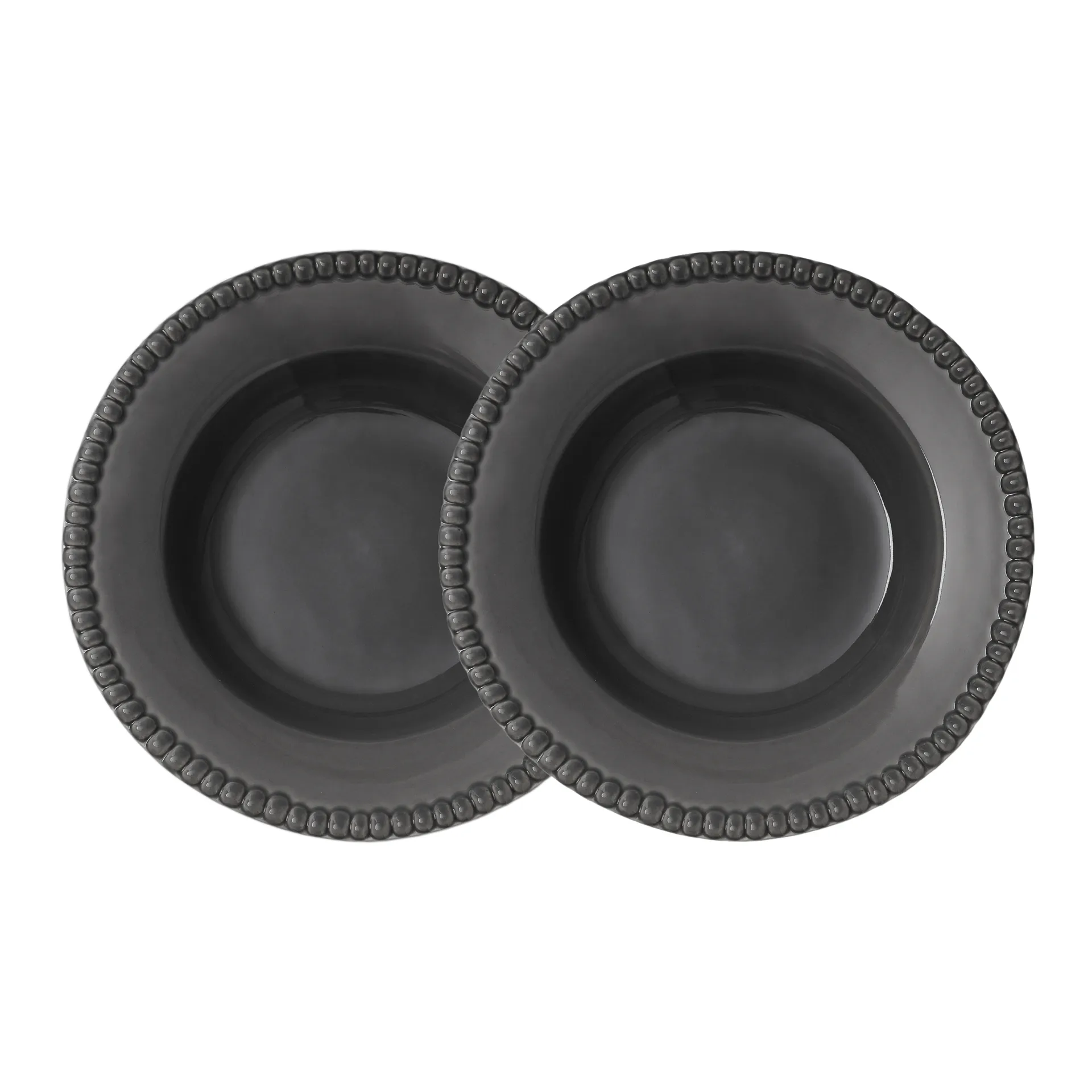 Daria diep bord Ø26 cm 2-pack, Clean grey PotteryJo