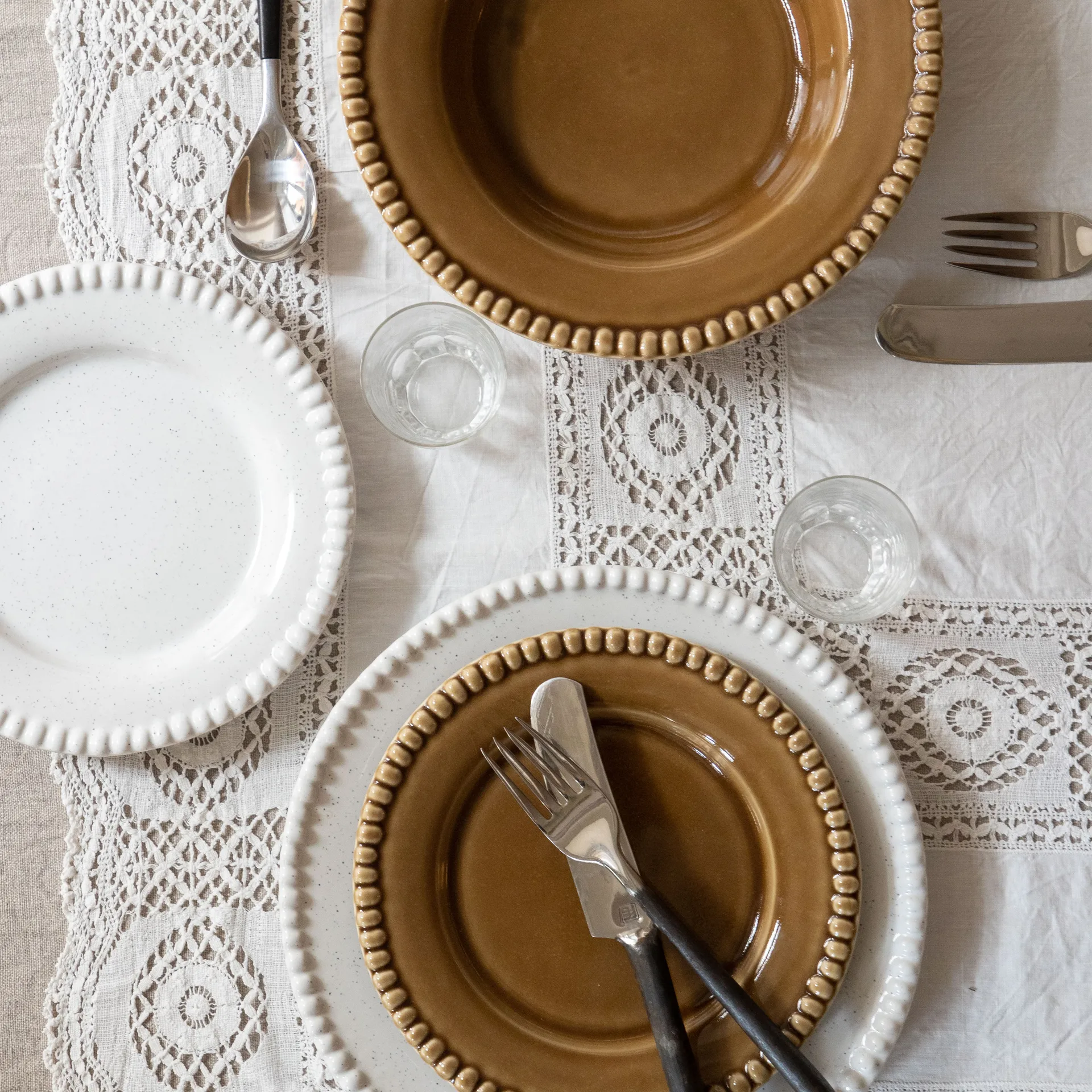 Daria dinerbord Ø28 cm 2-pack, Cotton white shiny PotteryJo