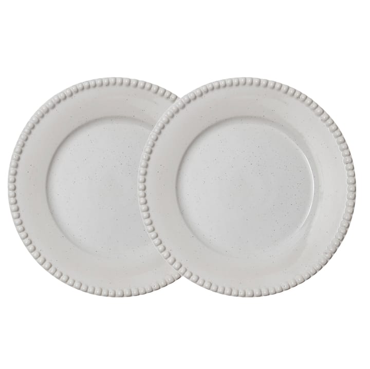 Daria dinerbord Ø28 cm 2-pack - Cotton white shiny - PotteryJo