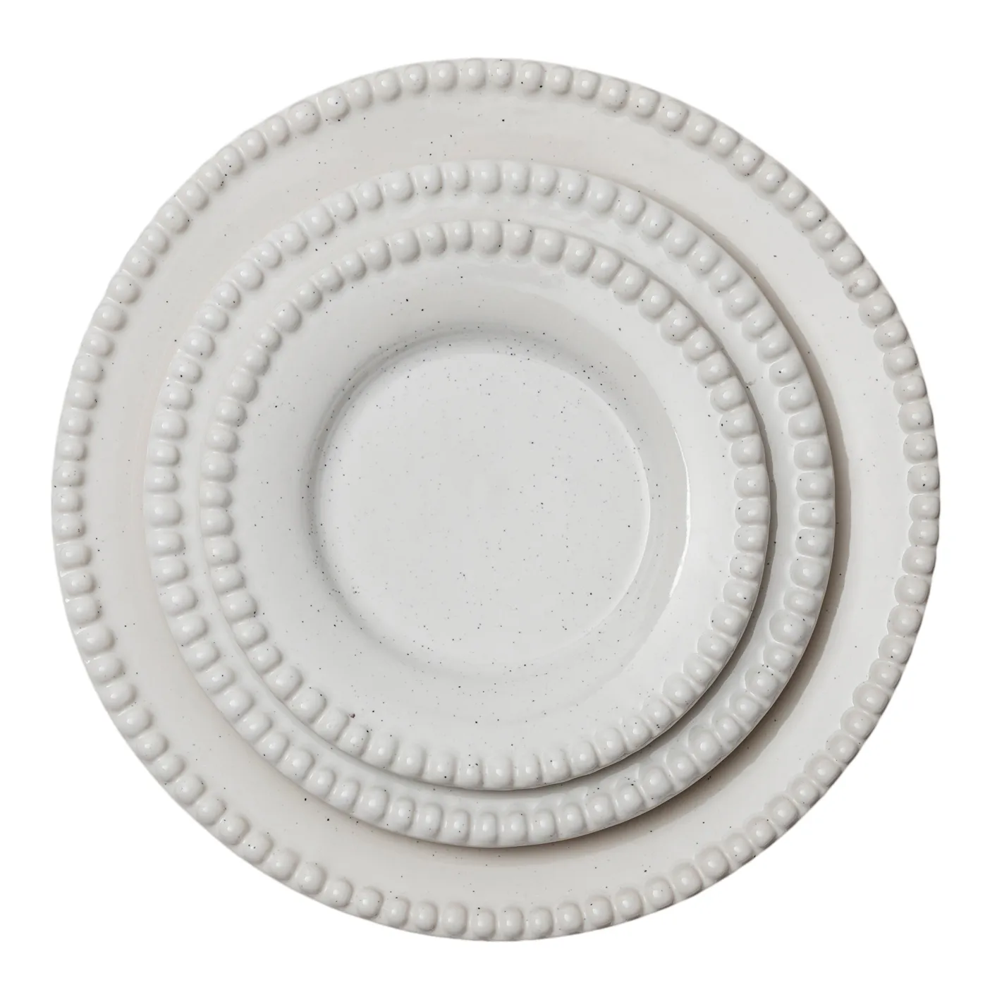 Daria dinerbord Ø28 cm 2-pack, Cotton white shiny PotteryJo