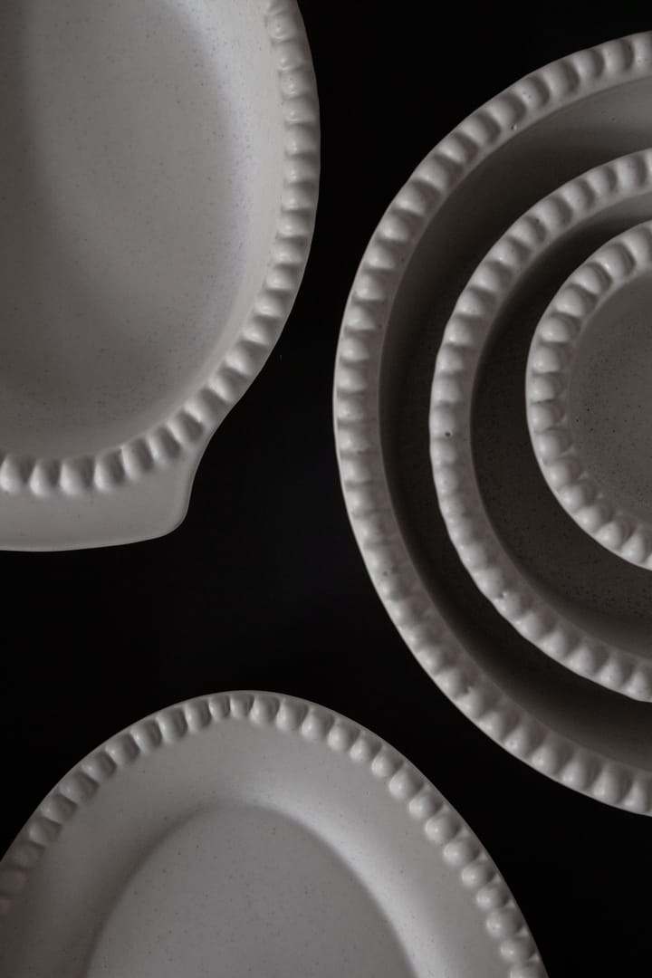 Daria serveerschotel 35 cm aardewerk, Cotton white PotteryJo