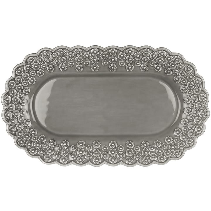 Ditsy ovale schotel - Soft grey (grijs) - PotteryJo