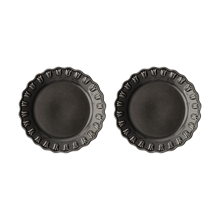 Tulipa bordje Ø20 cm 2-pack - Almost black - PotteryJo
